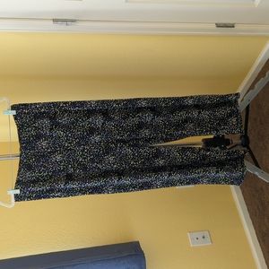 Casual Wide-leg Crop Pant in Confetti Print